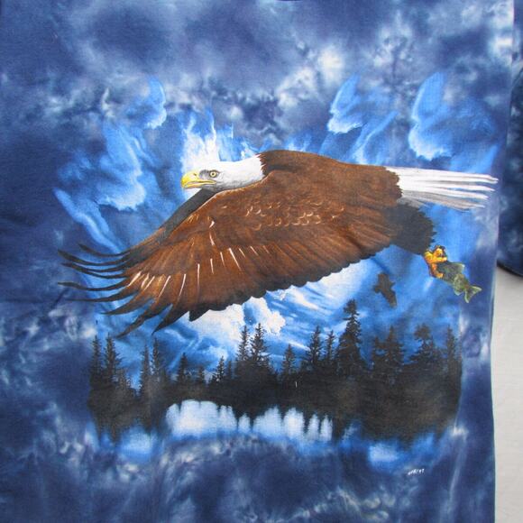ALORE Soaring Eagle Graphic T-Shirt Size Large Tie Dye USA Wisconsin Dells 1999 - Picture 2 of 6